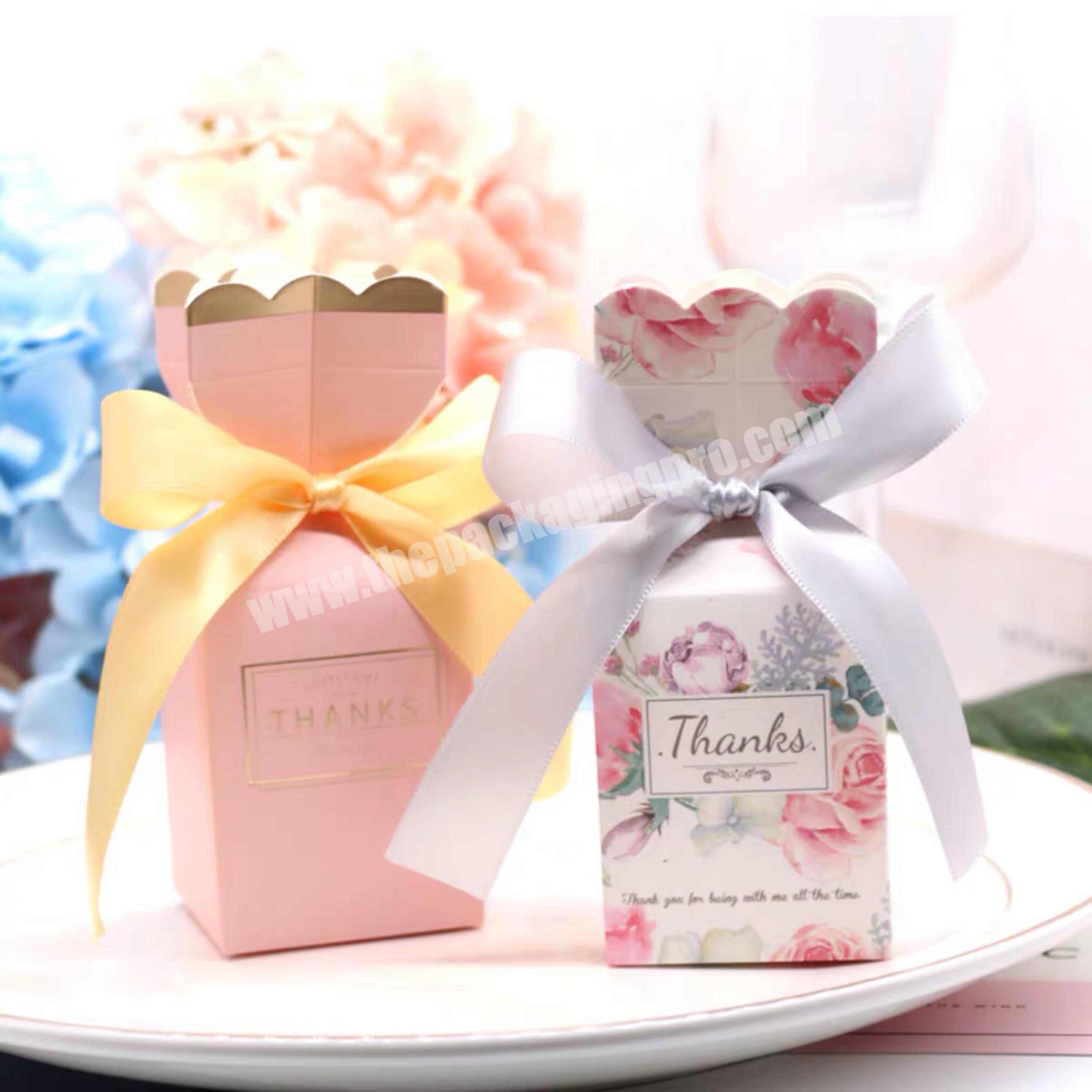 new design fashion wholesale wedding box laser cut candy gift box