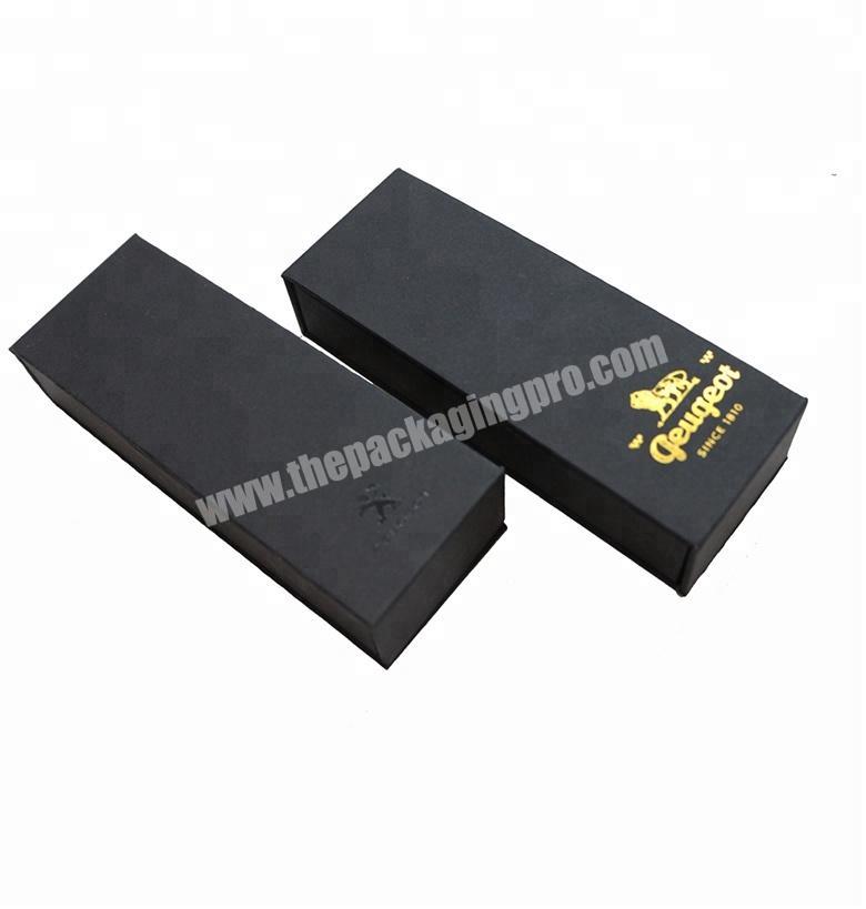 New design high end black cardboard skin care cosmetic packaging box luxury