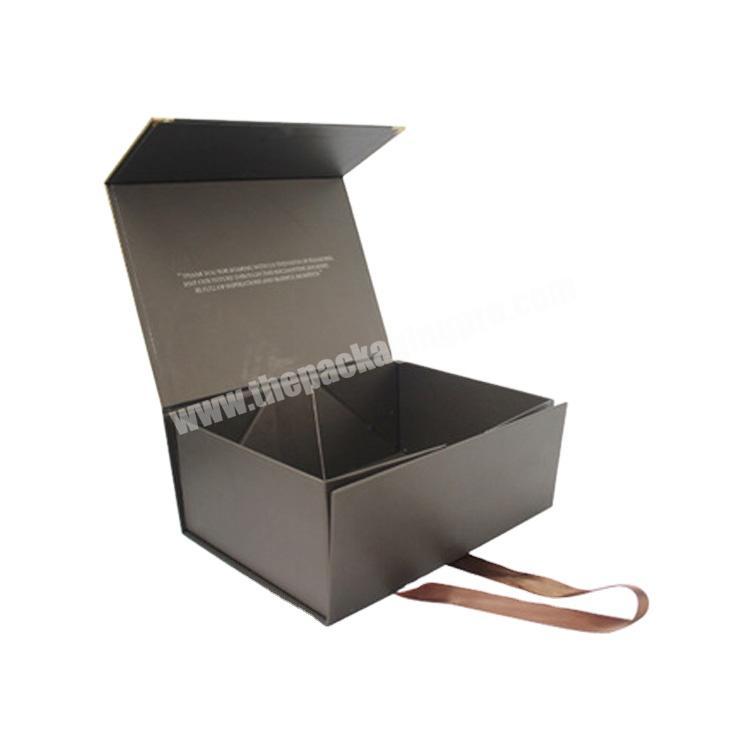 New Design High Quality Magnetic Folding Box With Ribbon