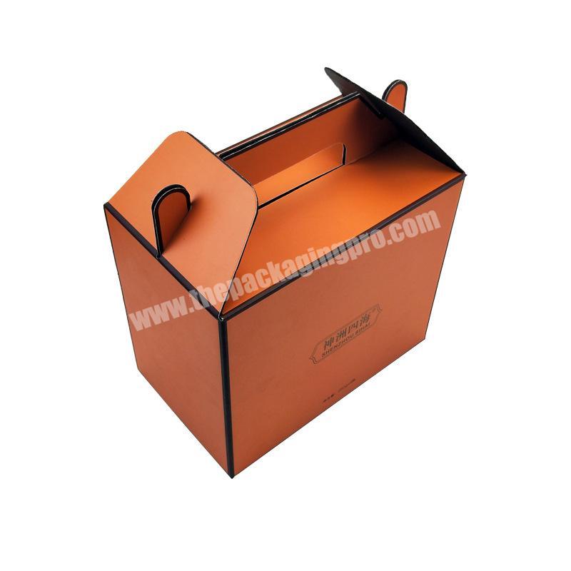 New Design Luxury Brand Shop Custom Printed Portable Folding Precious Medicinal Herbs Orange Color Gift Box With Logo