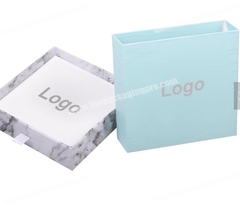 New design marble color sliding cardboard small box packaging