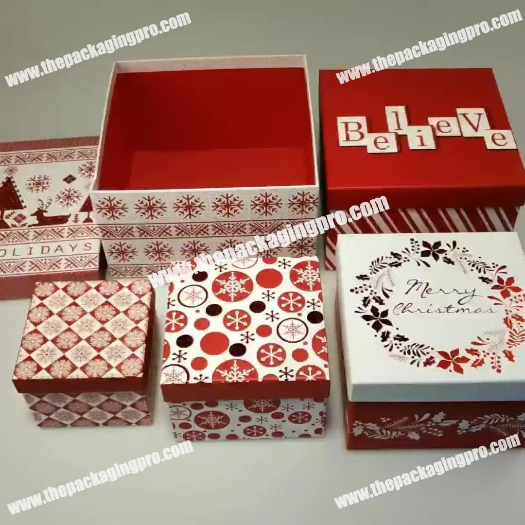 New Design Popular Attractive Lovely Portable Colorful Take out Paper Packaging Christmas Gift Boxes