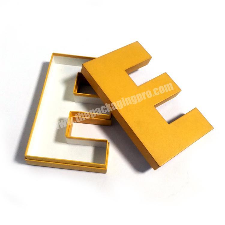 New Design Rigid Cardboard Letter E Shape Packaging Gift Boxes Accept OEM And Wholesale