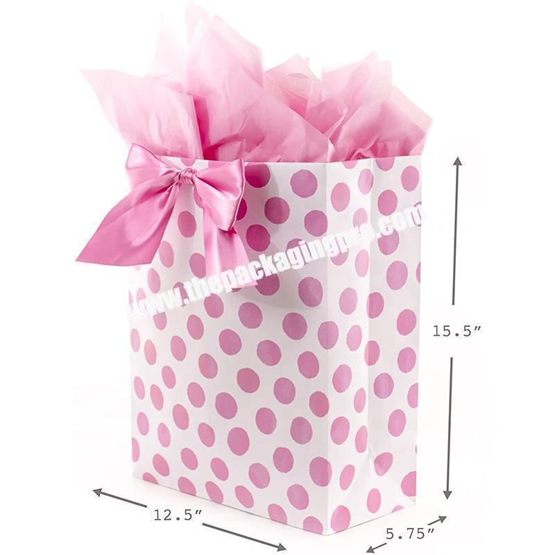 New fashion custom made cute christmas element gift paper bags