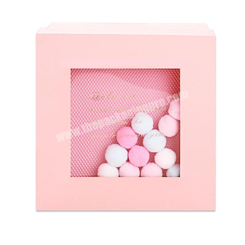 New fashion sweet luxury gift boxes with windows LED lighting packaging Box Valentine's Day gift box wedding hand gift box