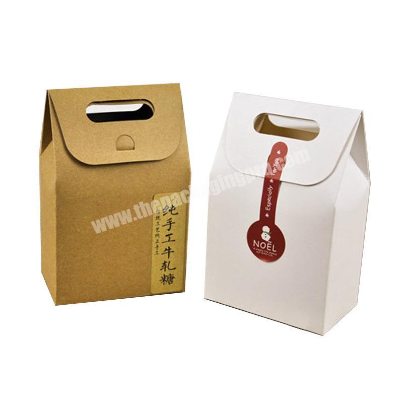 New kraft paper candy packaging bag baking nougat packaging box cake box portable snack box