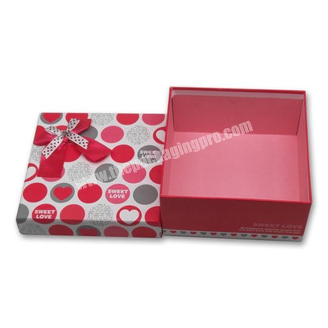 New Love High-End Color Clamshell Love Bow Square Valentine'S Day Gift Box
