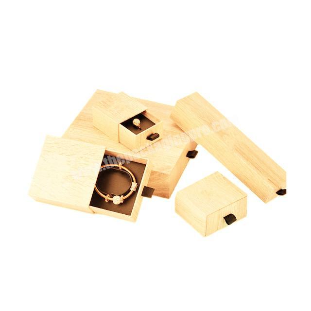 new necklace ring earrings small wood jewelry packaging gift jewelry box