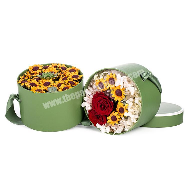 New Product 2020 Round Cajas Para De Papel Flores Regalo Baratas Flower Cone Paper Box Florist Your Logo