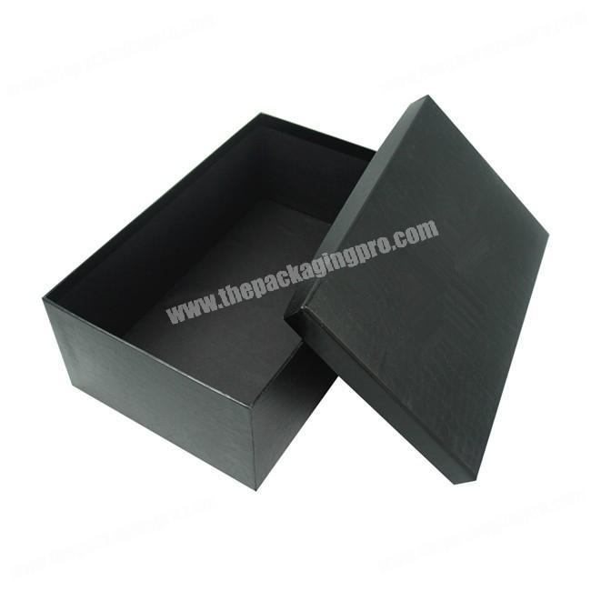 New product black high end custom logo cardboard gift packaging box lid off box