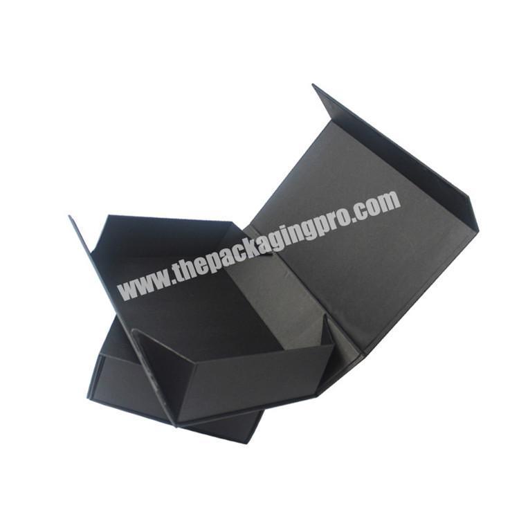 New product retail custom cardboard luxury black folding gift box