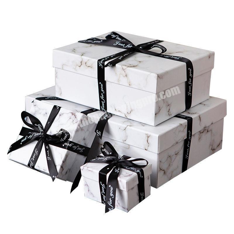 New Products Accept Customization Marble Printed Gift Boxes Marble Gift Box Packaging