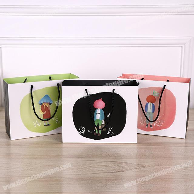 New products high-grade cartoon girl gift packaging printing tote paper bag can be customized