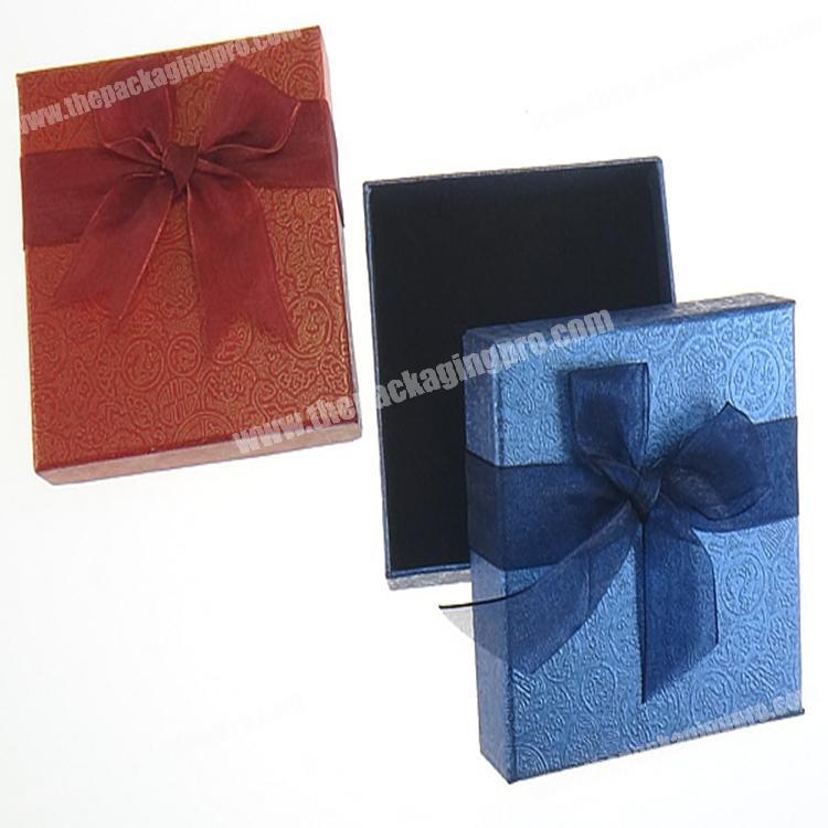 New products packaging gift with ribbon cardboard jewelry box