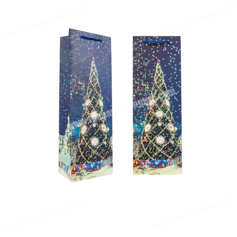 New products paper wine bags wine bottle door gift bag for christmas