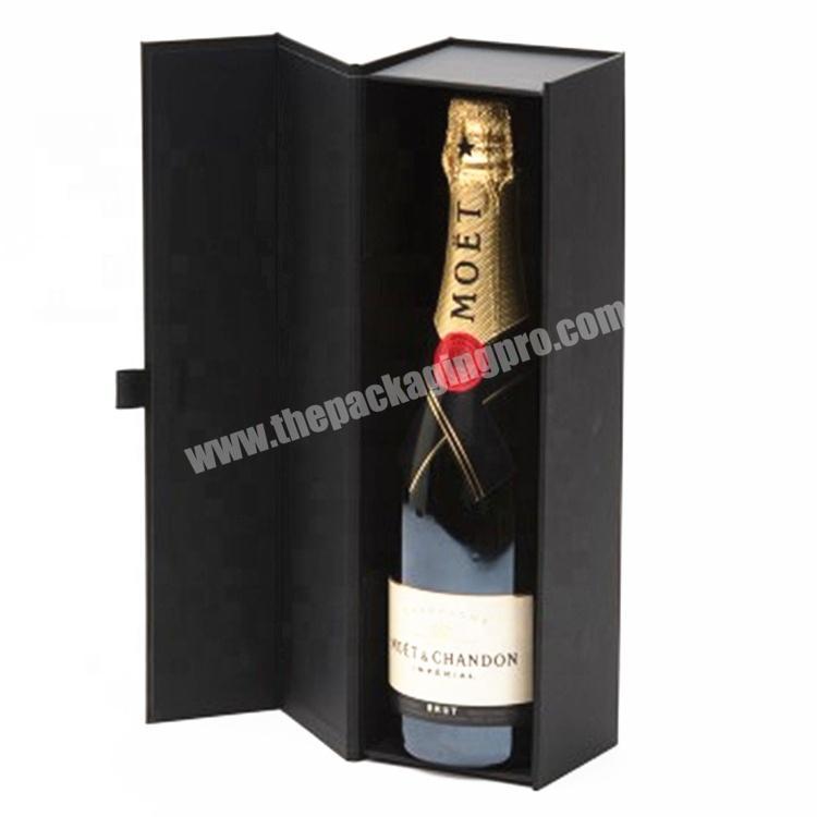 New Promotion Single Wine Magnet Gift Box Packaging With Foam Inside