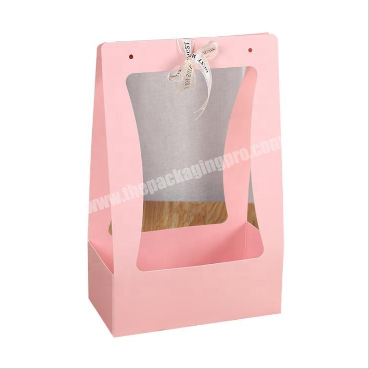 New simple portable paper box flower basket paper material flower packing box