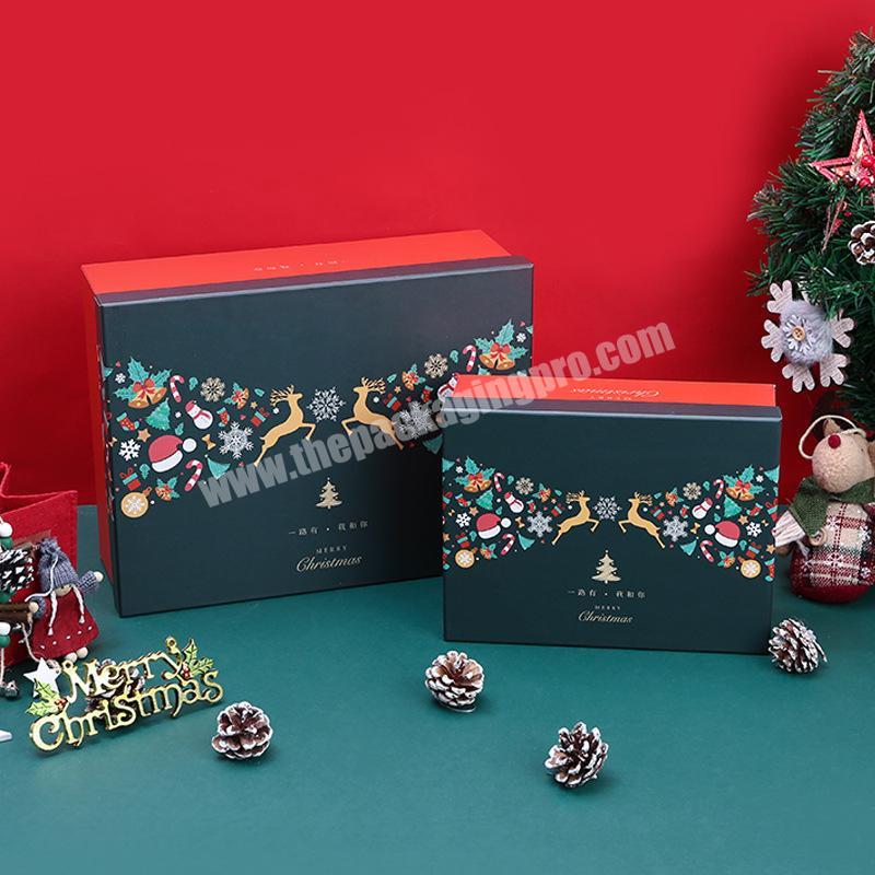 New spot place cover Christmas gift box Apple candy packaging carton Christmas hat gloves gift box