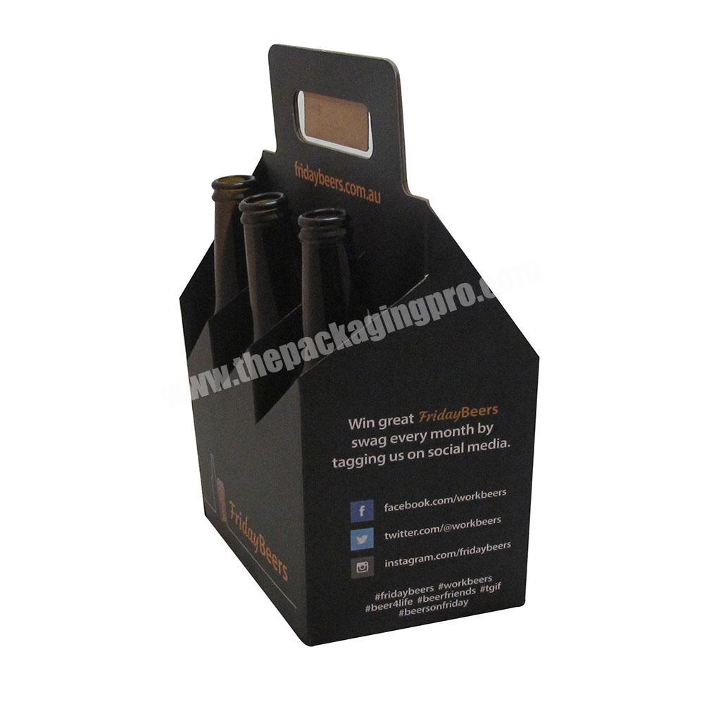 New Style Arrival Paper Cardboard 6 Six Pack Beer Bottle Box Packaging
