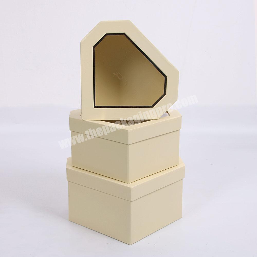 New Style Heart Shaped Packaging Boxes With PVC Window Design For Gifts