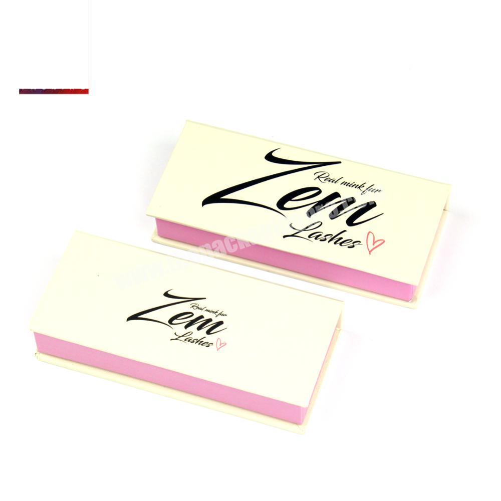 New Style Luxury Gift Custom Blank Pink Eyelash Paper Box Packaging With Ribbon