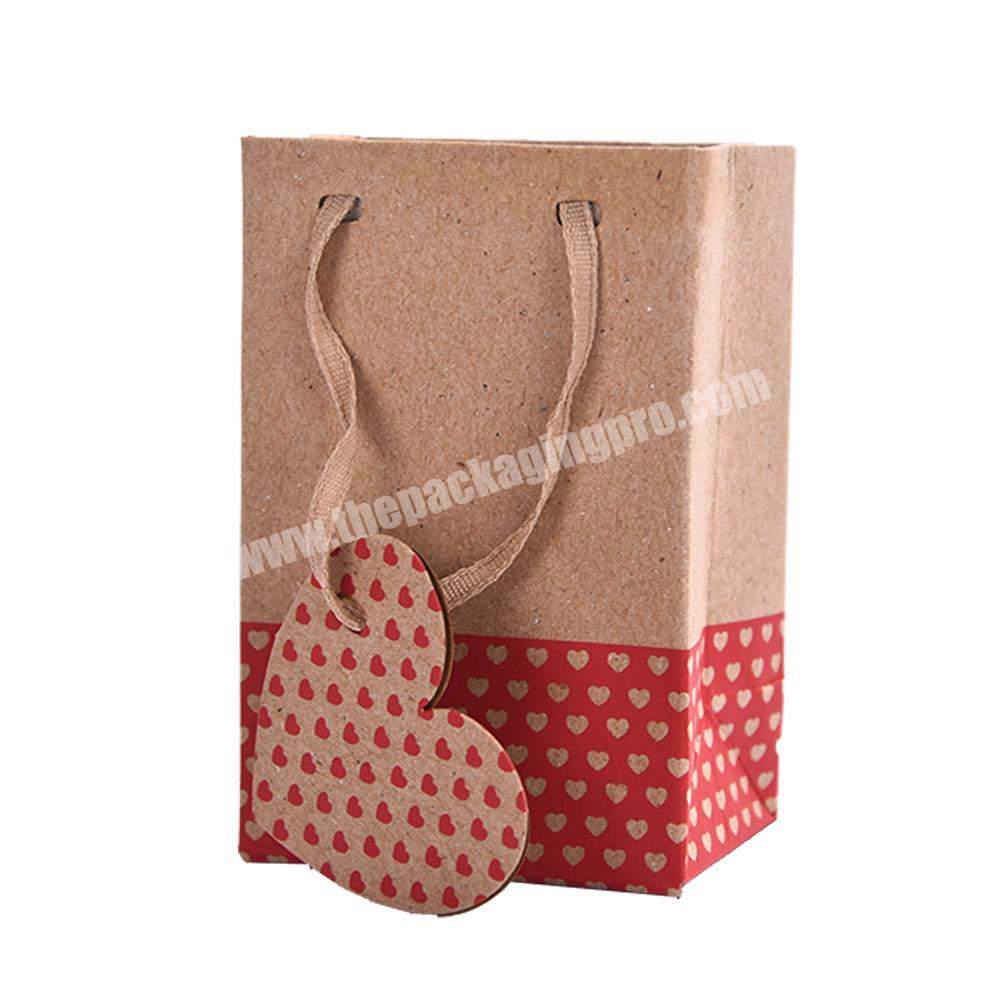 New Style Print Paper Carrier Bag with Rope Handle Brown Craft Paper Bag