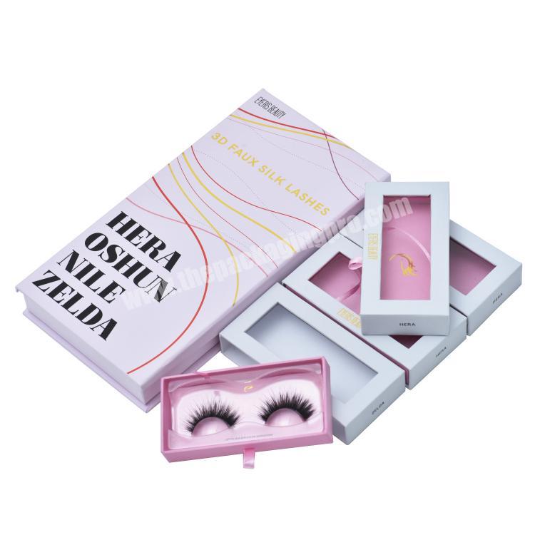 New Style Private Wholesale Fancy Glitter Mink Luxury Plain Custom False Eyelash Packaging Box