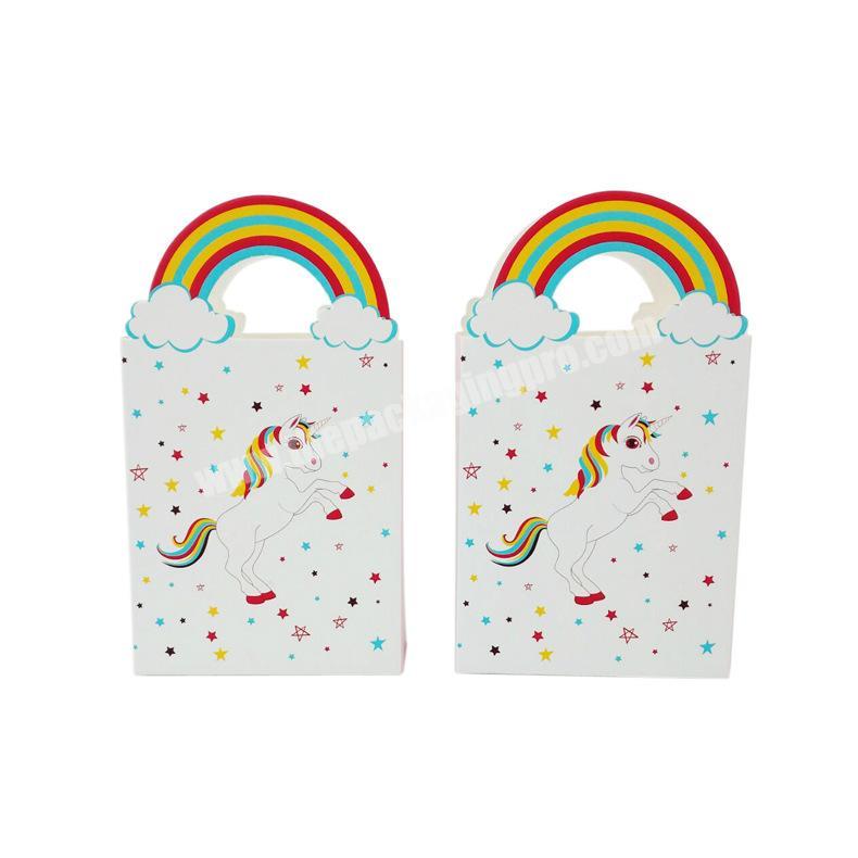 New style unicorn candy handle  Paper box for wholesale