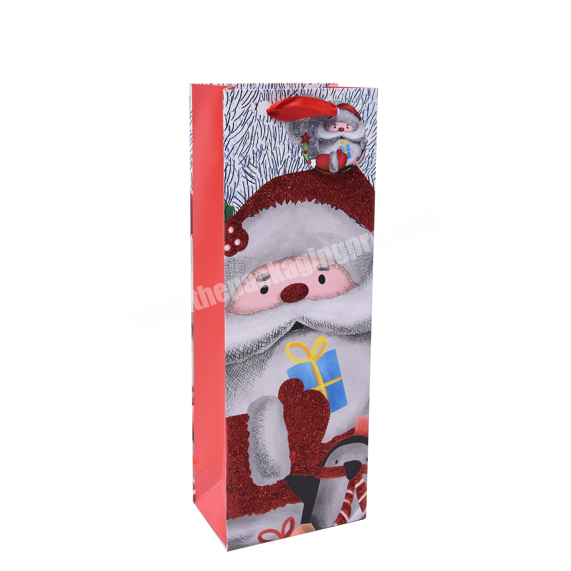 Newest custom Christmas gift packaging bags kraft paper bags a variety of red paper bags