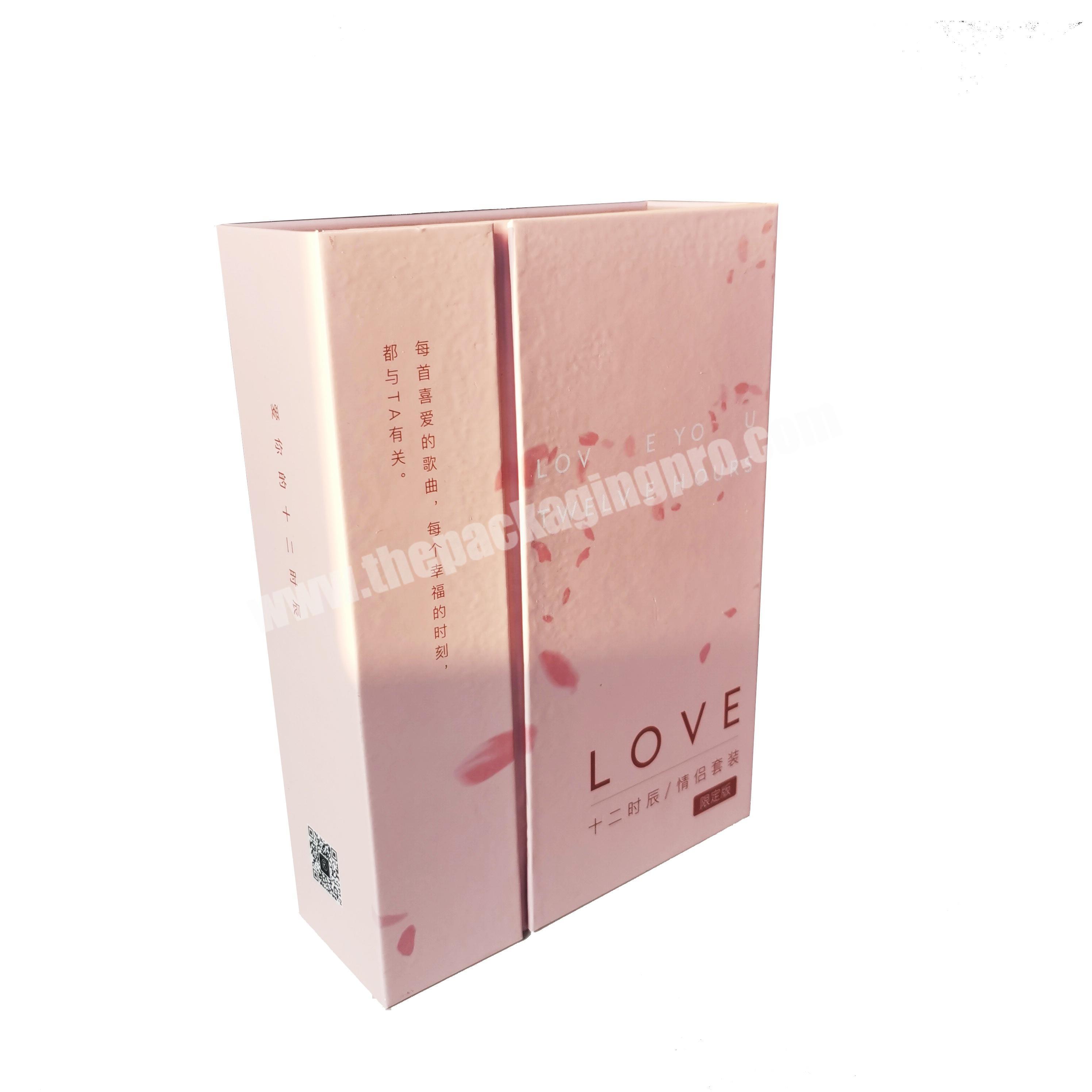 newest custom gift packaging box  fashion luxury brands pink gift boxes