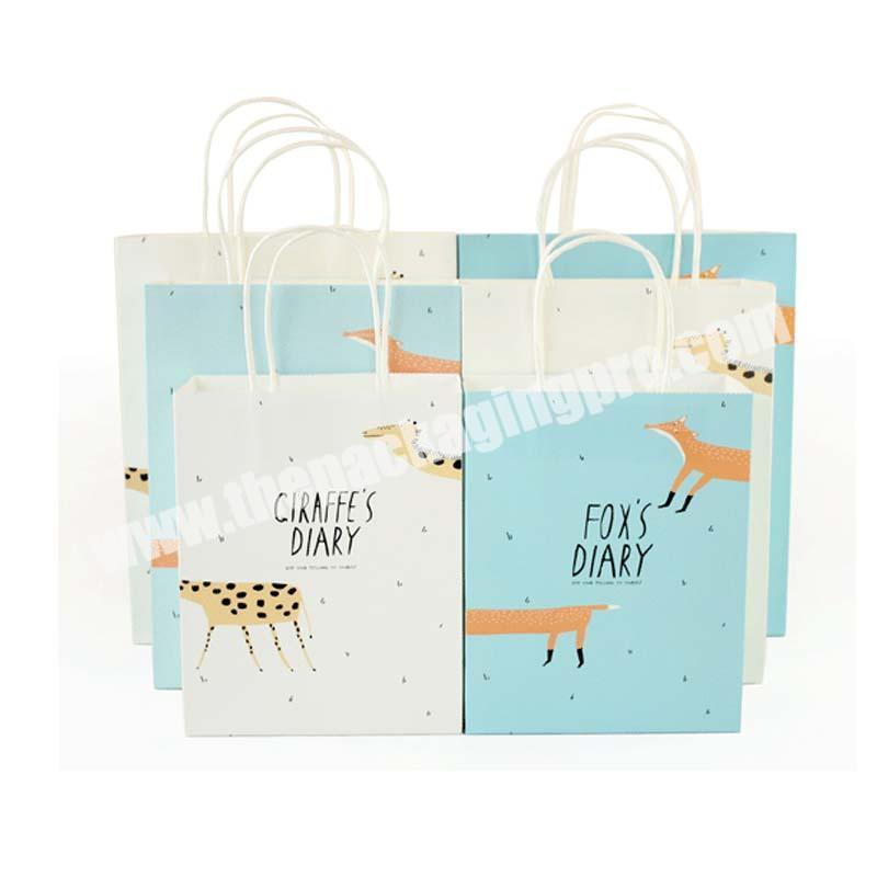 Newest design promotional products large brown white natural material craft paper bag
