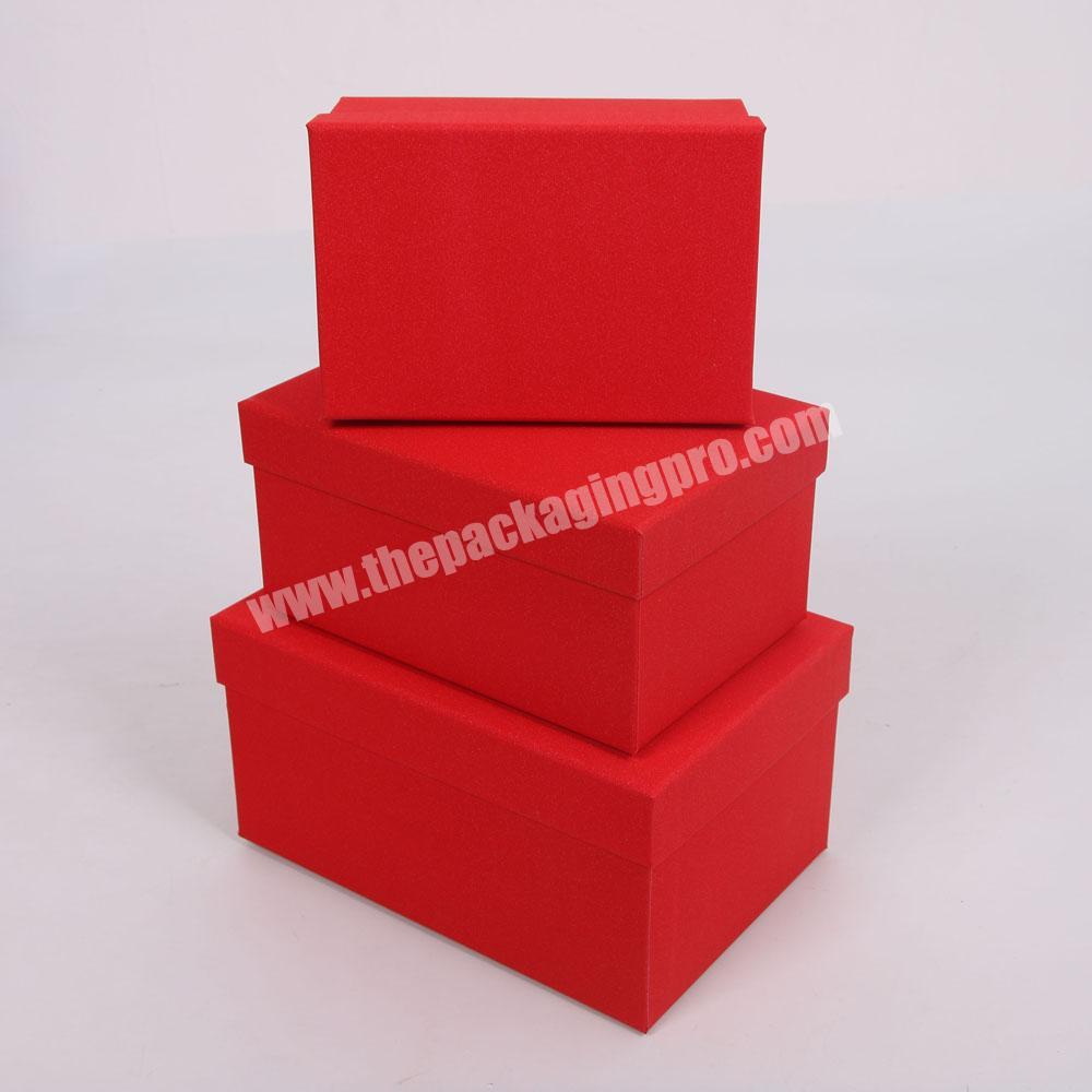 Newest Rectangle Glitter Paper Cardboard Gift Boxes With Lid