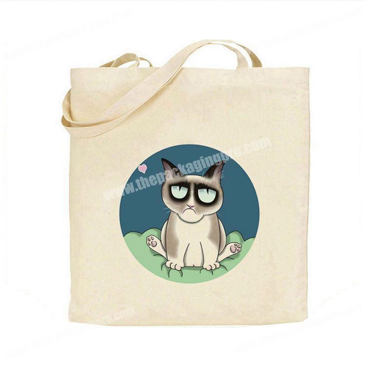 Newest selling super quality pet pattern printing custom cotton bags
