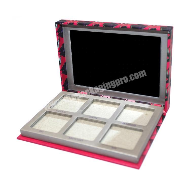 Newly Customized Exquisite Magnetic Beauty Cosmetic Cardboard Eyeshadow Palette Packaging Case