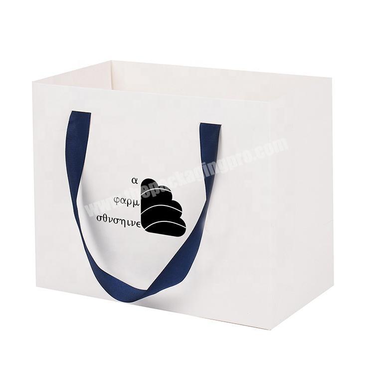 Nice Design White Paper Bag With Paper Bag With Your Own Logo