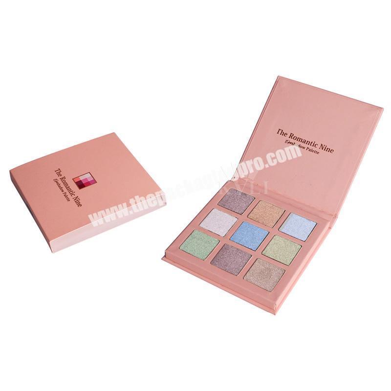 No logo & brand blank paper empty magnetic makeup eyeshadow palette wholesale 9-color wells