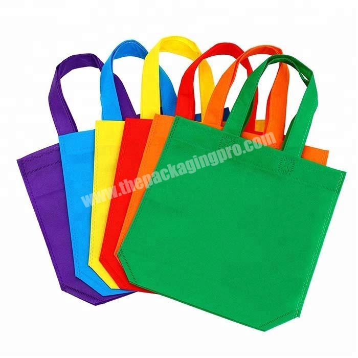 Non-Woven Tote Bags Party Goodie Treat Bag Bottom Gift Bag Handles Kids Birthday Party Favor