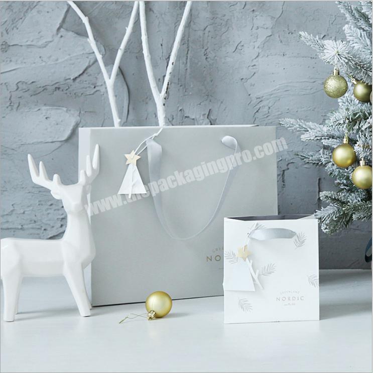 Nordic style gift bag holiday winter prop gift bag