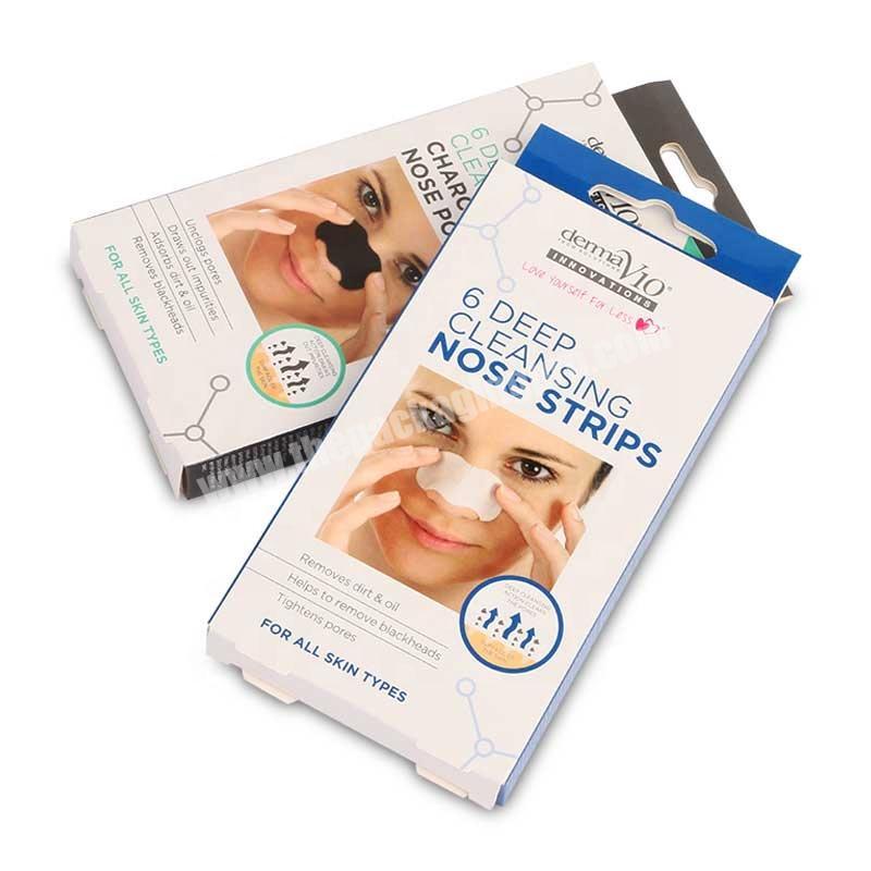 Nose strips facial cleaning products hanging retail packaging paper box