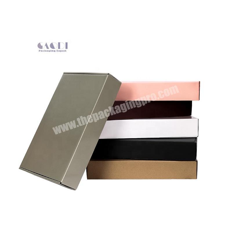 OEM Brand Logo Corrugated E Flute Paperboard Color Carton Clothing Shoes Packaging Scarf Mailing Box