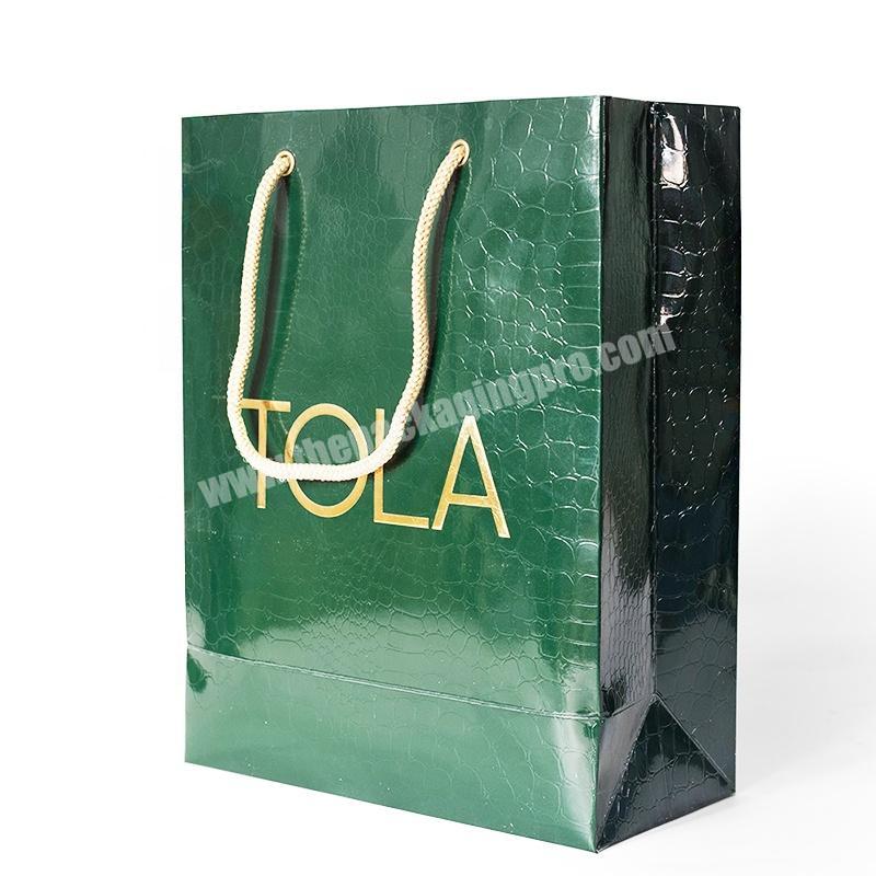 OEM Custom brand LOGO nobler texture Paper Bag for Shopping Gift Packaging