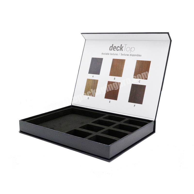 OEM custom printing eyeshadow makeup cardboard pallet Box cosmetic empty eye shadow magnetic paper box with black inserts