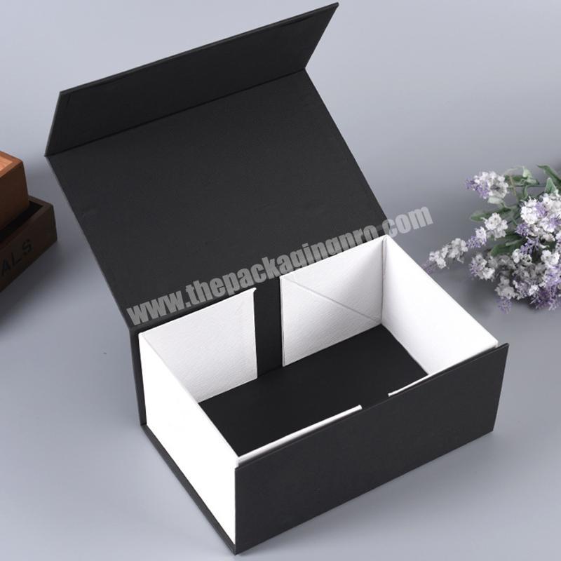 OEM Customized Large Size Paper Box With Ribbons Clamshell Packaging Foldable Magetic Box