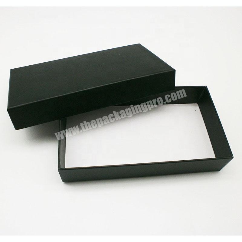 Oem Customized Logo Luxury Matt Black Gift Box Cardboard Paper Packaging Box For Wallet