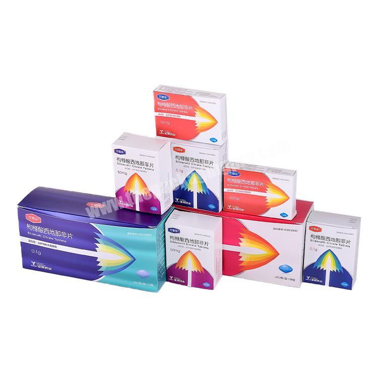 OEM Customized Paper Boxes Manufacturer Vial Medicine Bottle Pill Packaging Box For Medical Pack