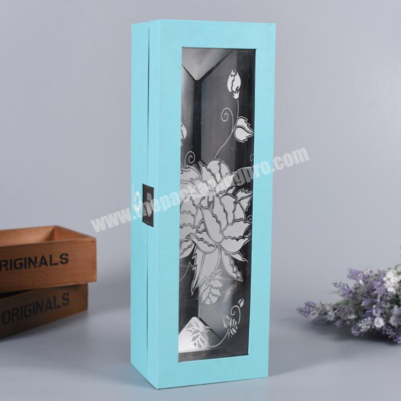 OEM Customized Wine Glass Gums Cardboard Gift Box Window Packaging