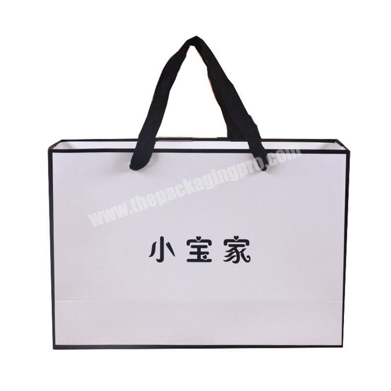 OEM Factory 2019 custom cheap small white paper gift bag with handles made in Guangzhou