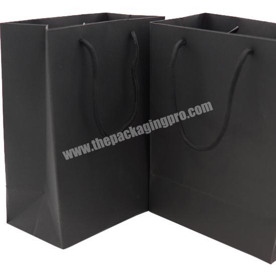 OEM Factory Black color paper shopping bag no printing paper carrier bag with cheap price