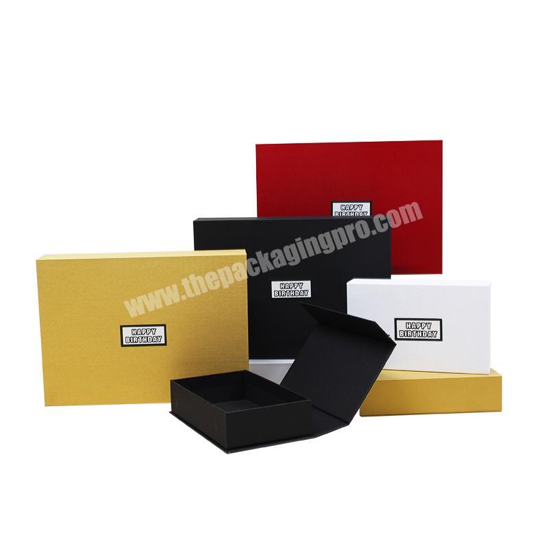 OEM Factory Christmas ribbon red packaging simple rectangular package shirt gift box