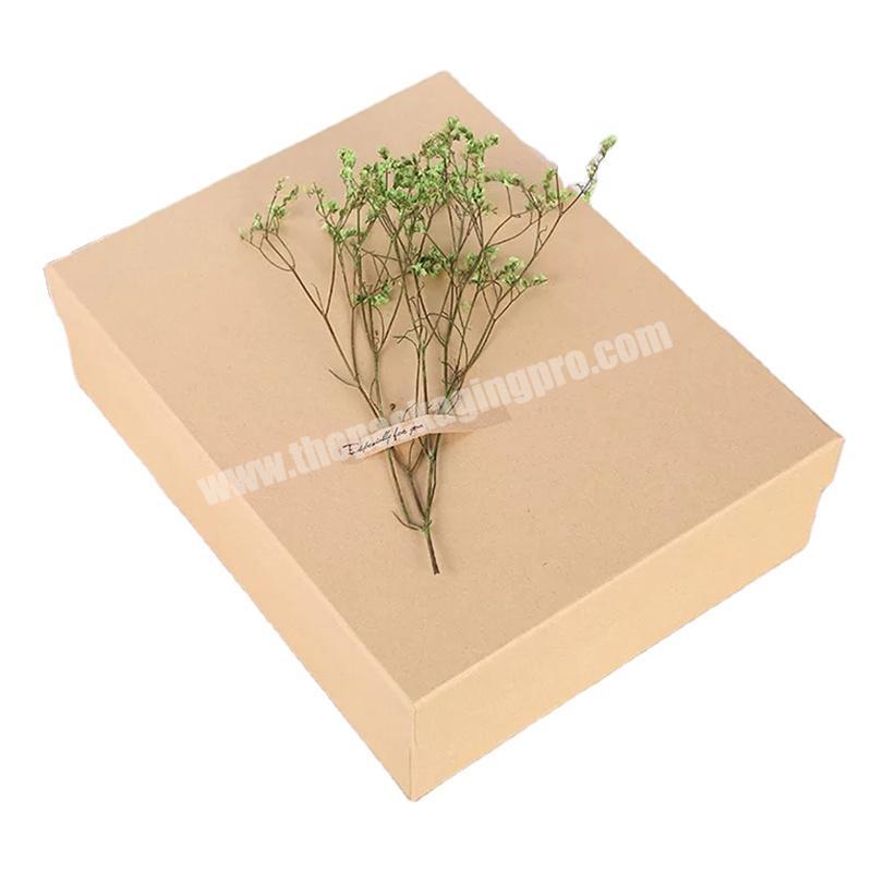 OEM Factory Creative Valentine's Day flower gift box kraft paper removeable lid packaging box